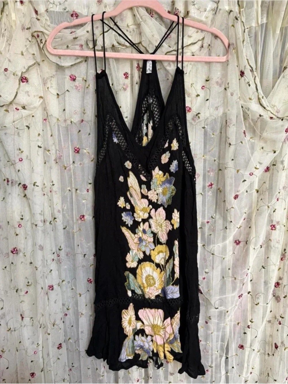 Free People "Willow" Embroidered Slip Dress - Picture 2 of 6